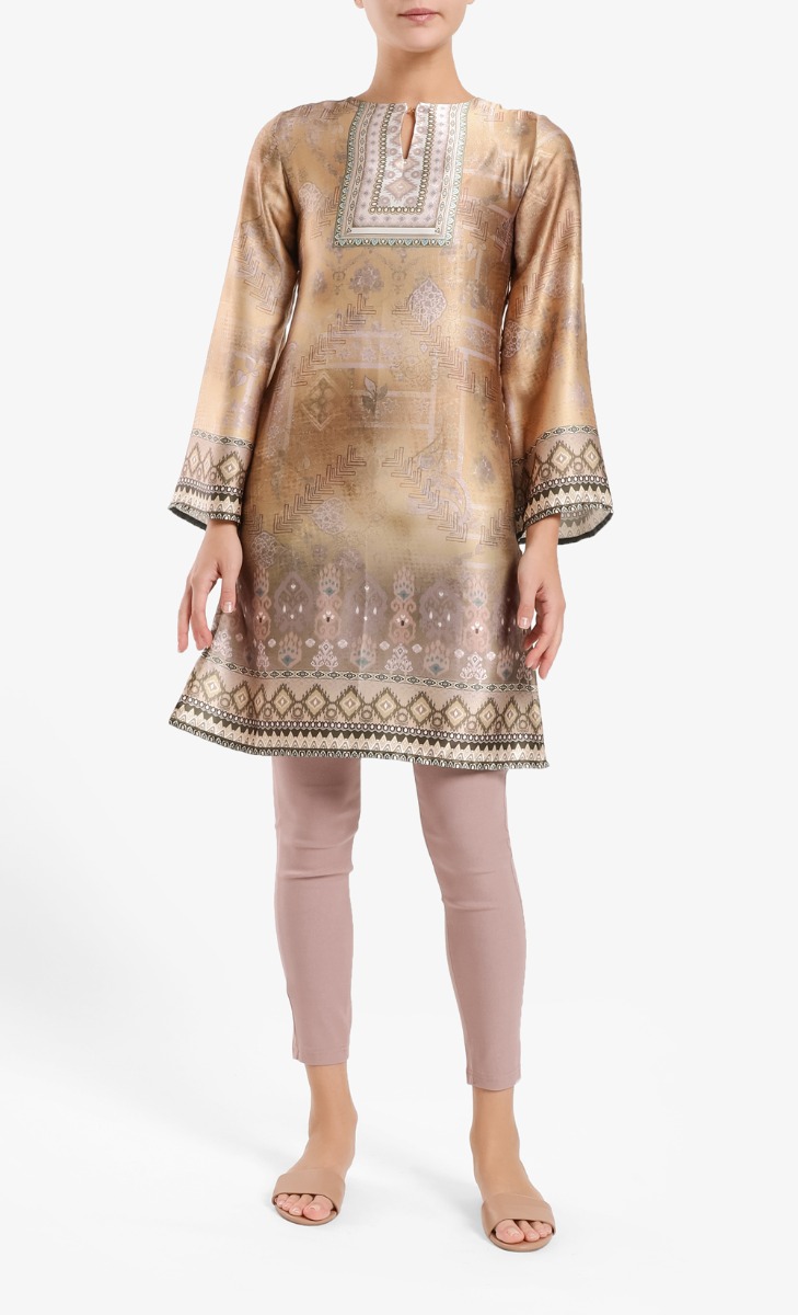 Avantika Kurti Top in Peanut Brown