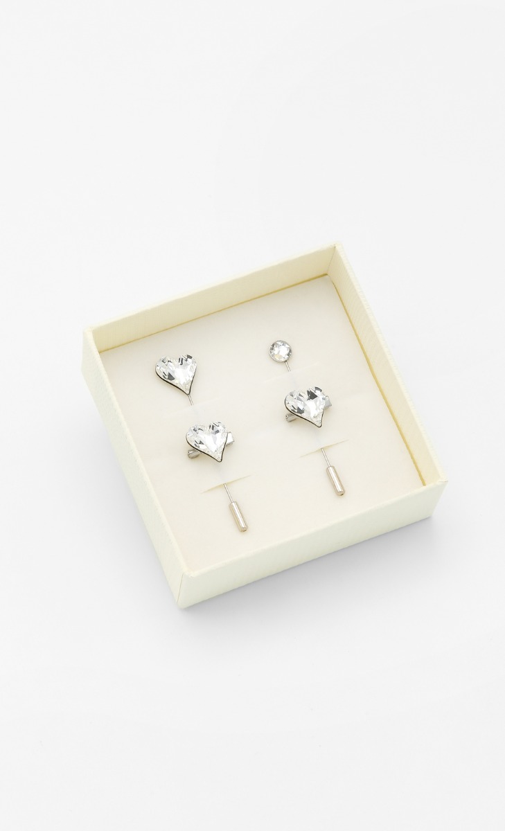 Sweetheart Pin Set in Crystal