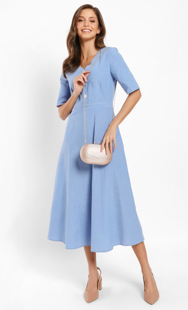 Champagne Evening Clutch in Gold image 2