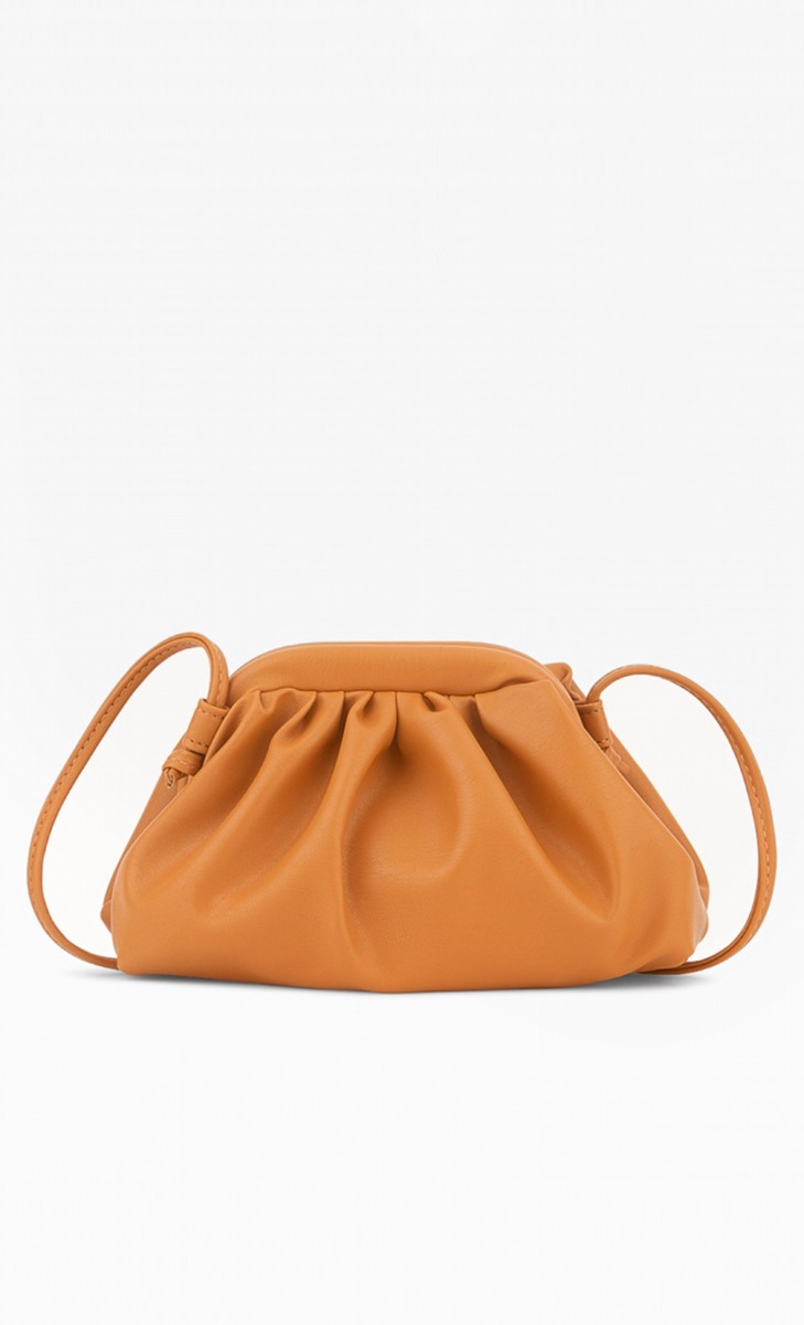 Pop Clutch XL in Orange Brown