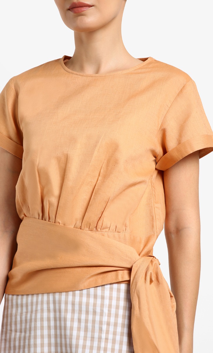 Olivia Short Sleeve Top in Cinnamon image 2