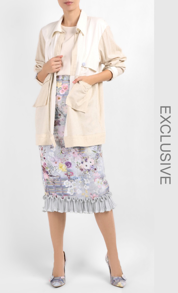 Aubree Jacket in Off-White Beige