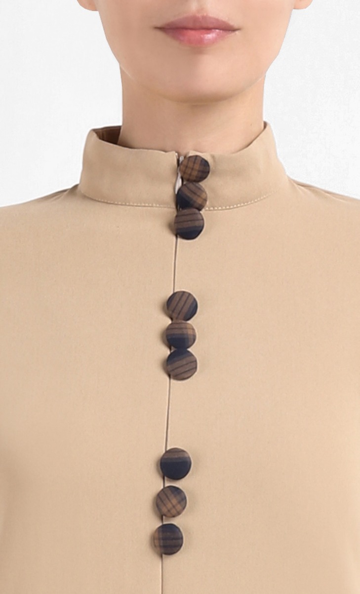 Kendra Dress in Sand Beige image 2