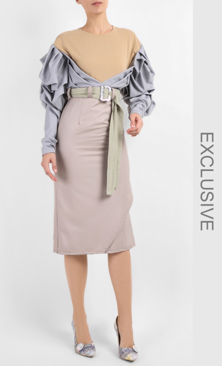 Ariyah Dress in Sand Beige