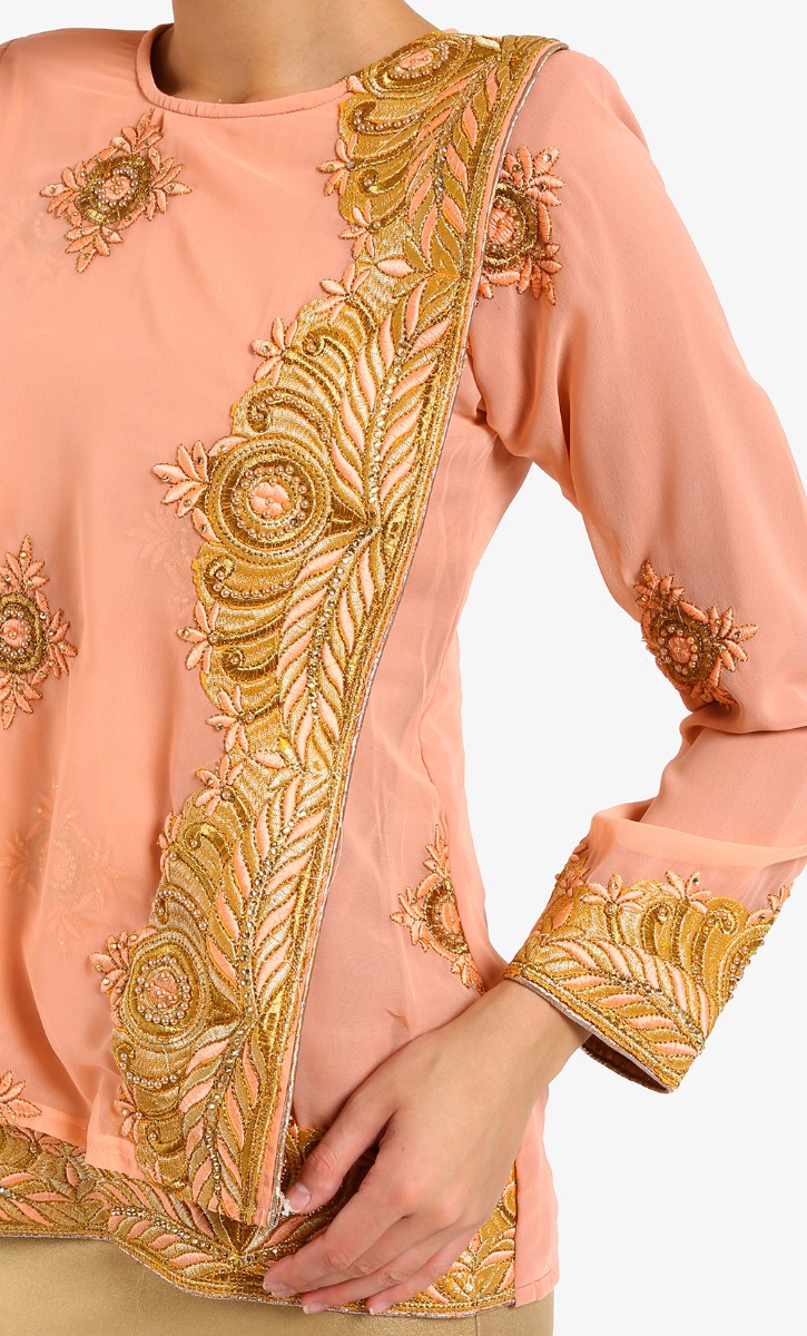 Neha Kurung in Sunkiss Apricot image 2