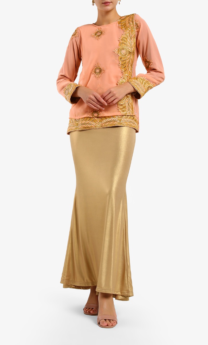 Neha Kurung in Sunkiss Apricot