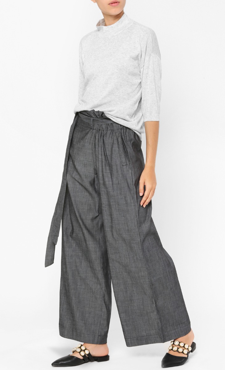 Scarlet Bucket Palazzo in Grey