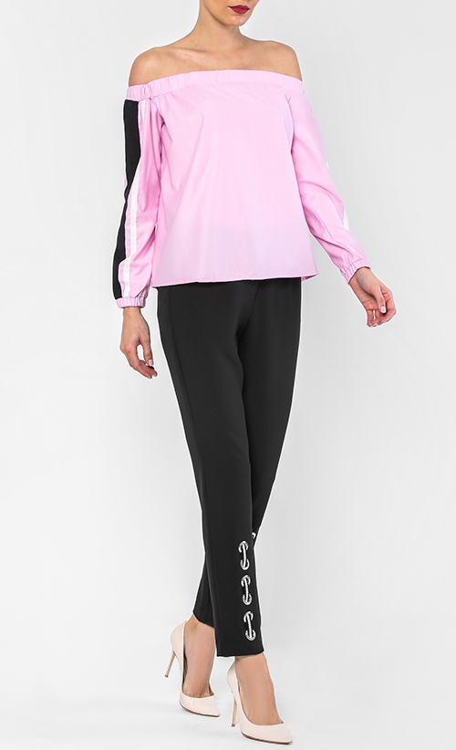 Rory Off Shoulder Blouse in Pink