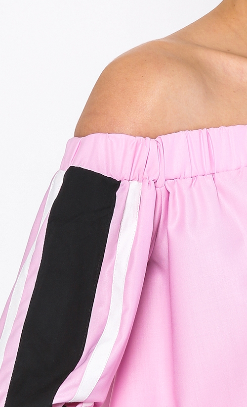 Rory Off Shoulder Blouse in Pink image 2