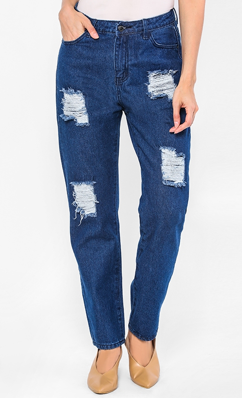 Jordyn Boyfriend Jeans in Blue