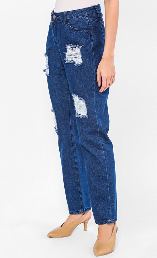 Jordyn Boyfriend Jeans in Blue image 2