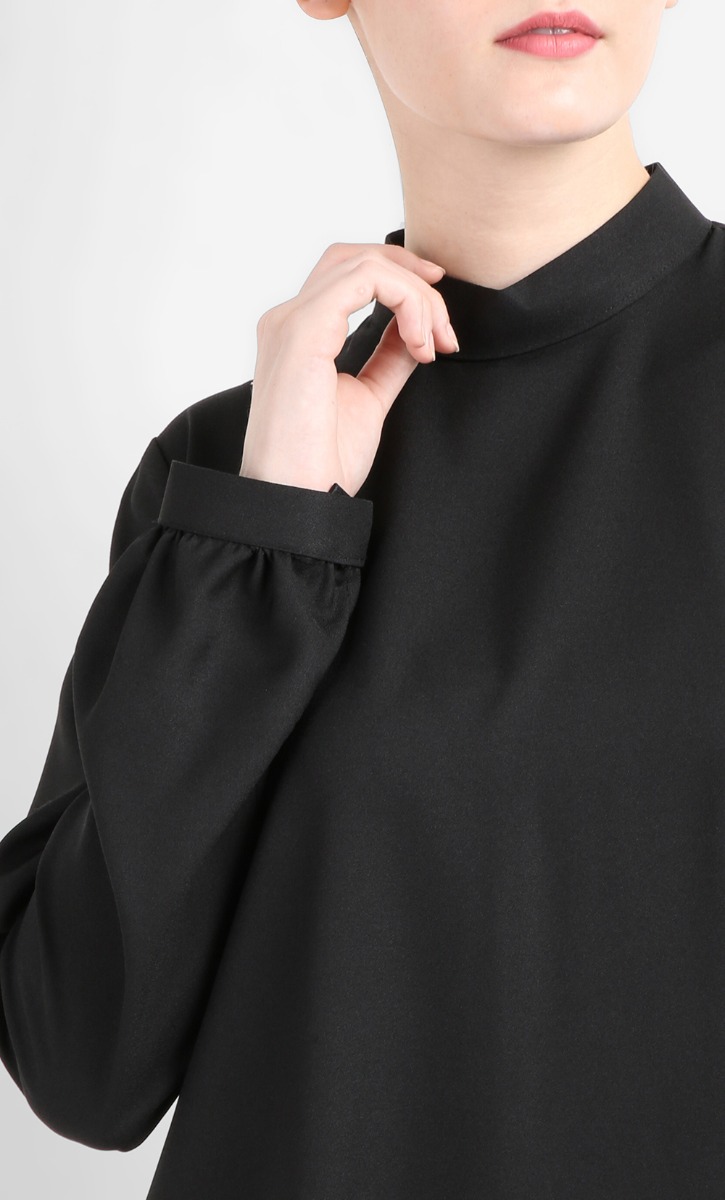 Harlow Shift Dress in Black image 2