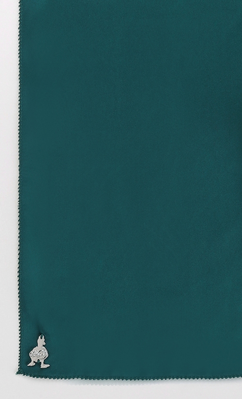 Satin Silk Scarf in Emerald Lake image 2