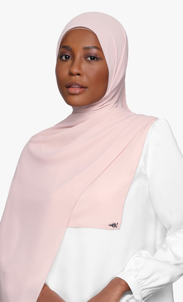 Chiffon Crepe Shawl with nanotechnology in Love Rosy
