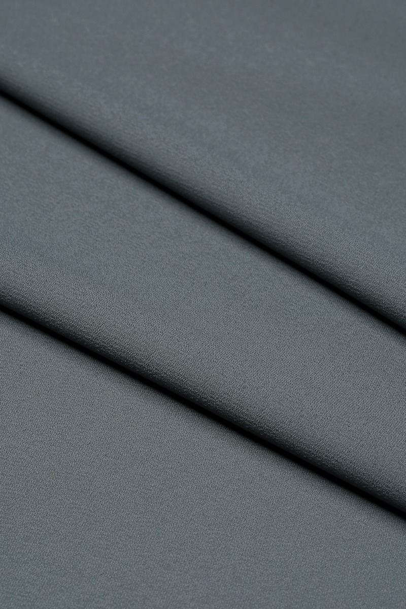 Chiffon Crepe Square Scarf with nanotechnology in Black Coffee image 2