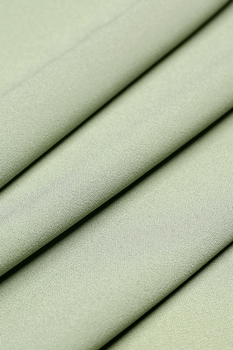 Chiffon Crepe Square Scarf with nanotechnology in Matcha Latte image 2