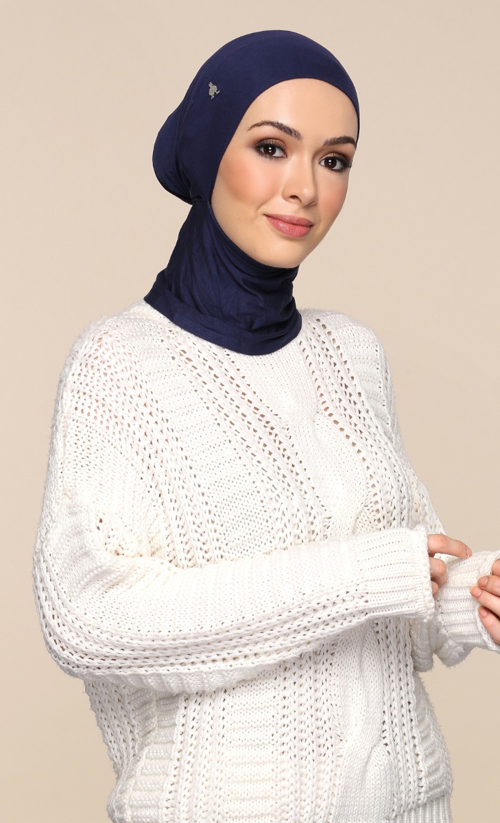 Inner Neck Tie with nanotechnology in Navy Blue