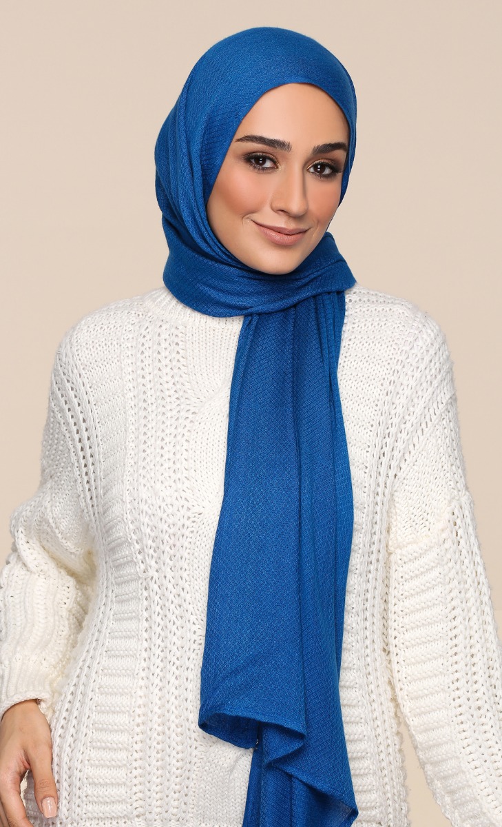 Faux Cashmere Scarf in Atlantic