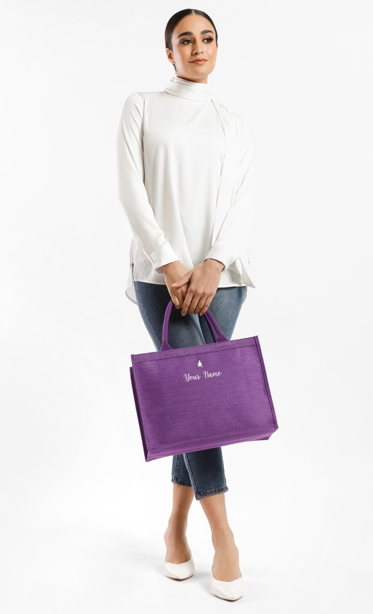 The dUCk Mini Shopping Bag - Classic Purple (Personalise It) image 2