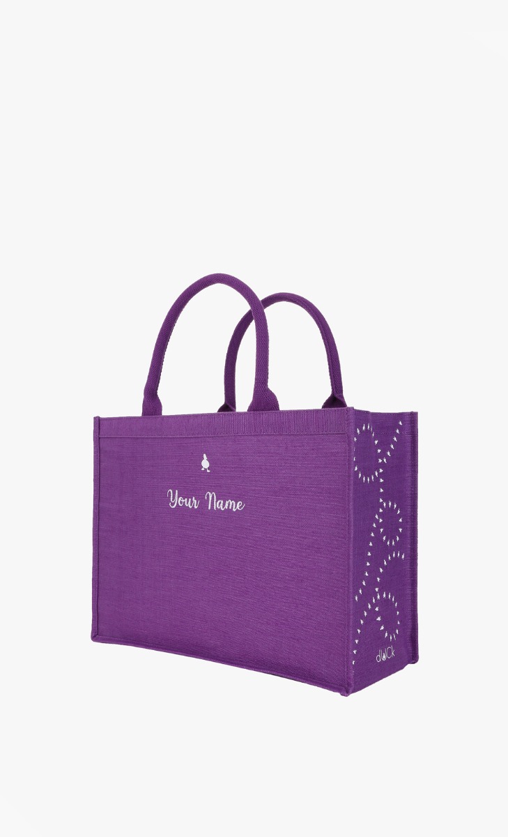 The dUCk Mini Shopping Bag - Classic Purple (Personalise It)