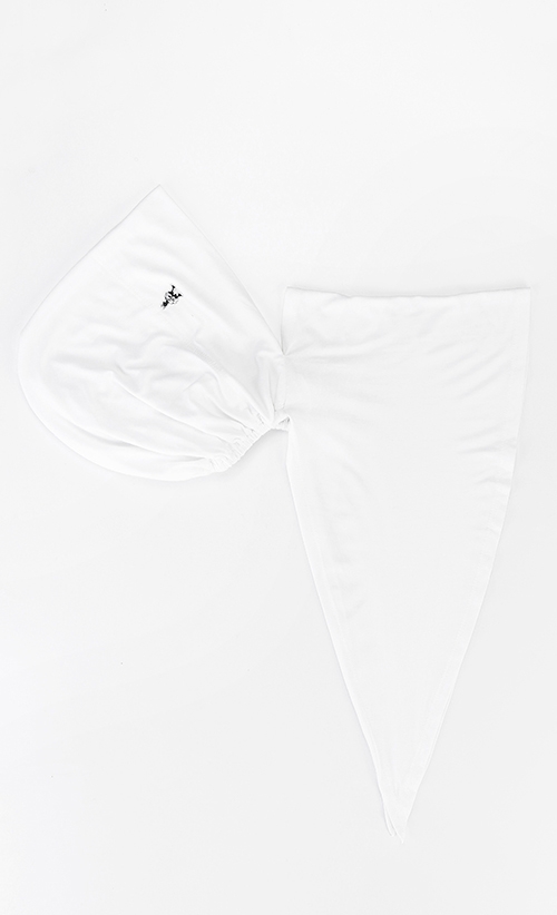 Inner Neck Tie with nanotechnology in White image 2