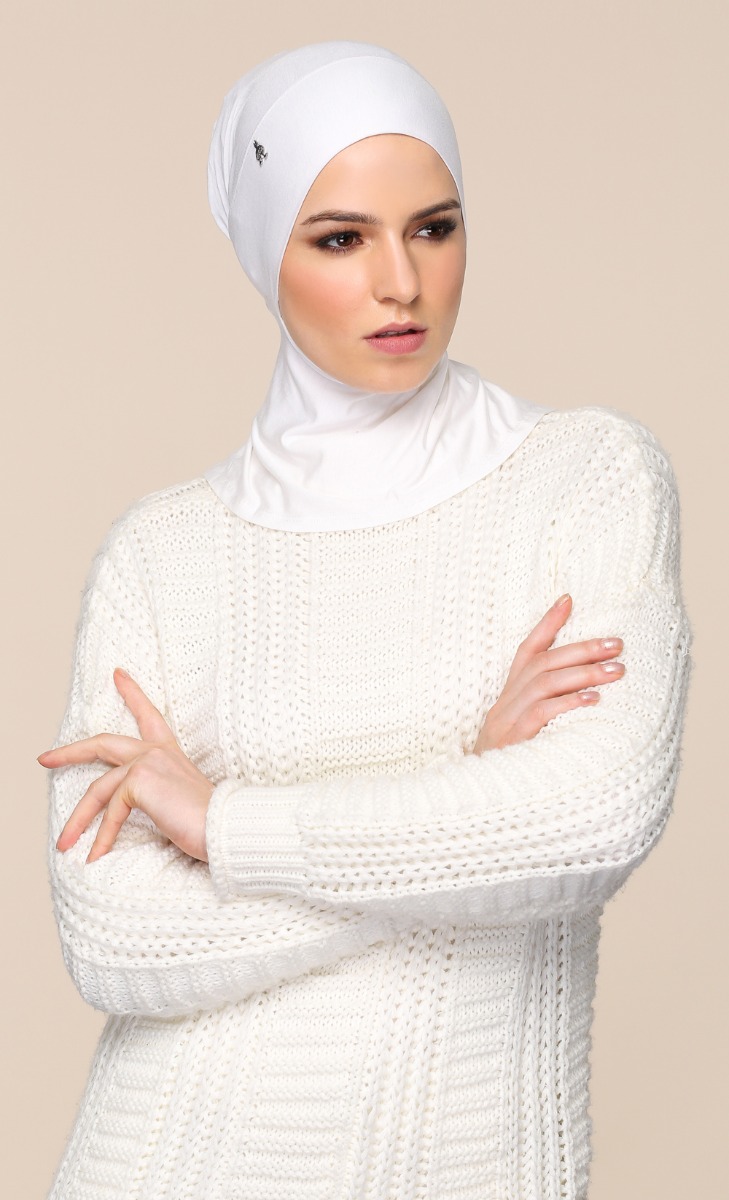 Inner Neck Tie with nanotechnology in White