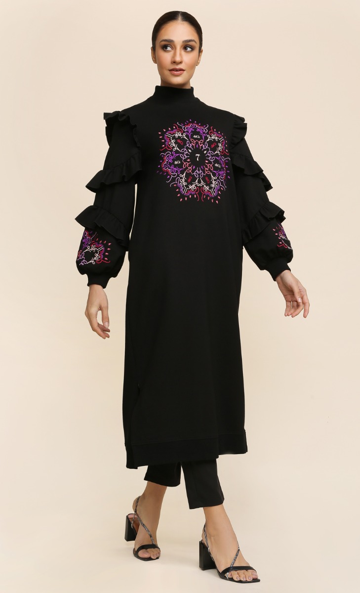 The Birthday Jumper Dress - Black Forest