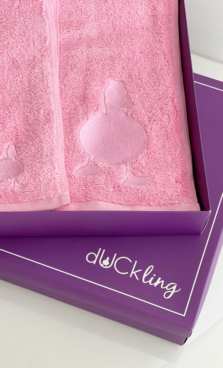 dUCkling Coloured Towel Set - Pink