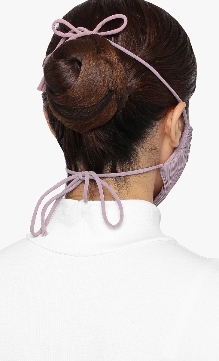Pleats Face Mask (Tie-back) in Viola image 2