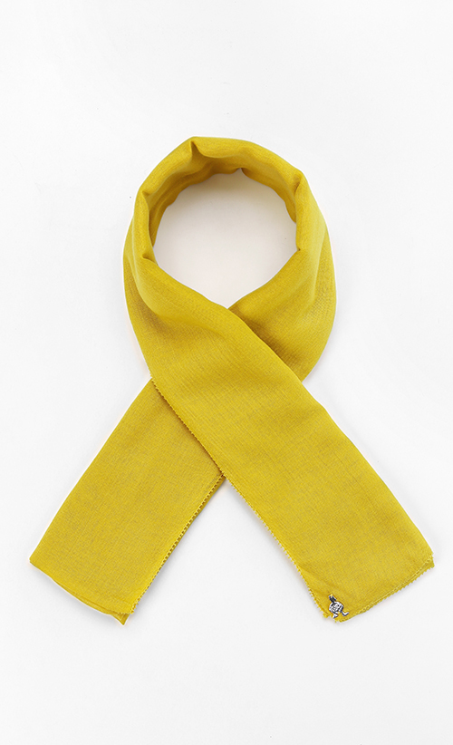 Fluff Scarf in Mustard image 2