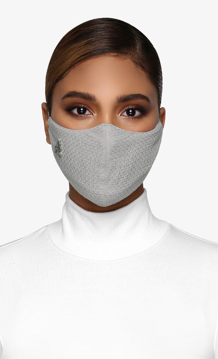 Triple-Layered Dobbie Face Mask (Head-loop) in Ashy