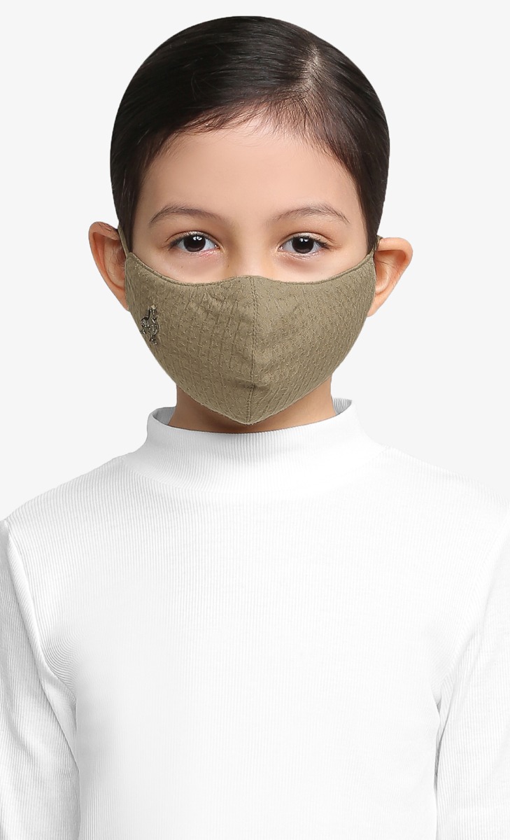 dUCkling Triple-Layered Dobbie Face Mask (Ear-loop) in Caramel