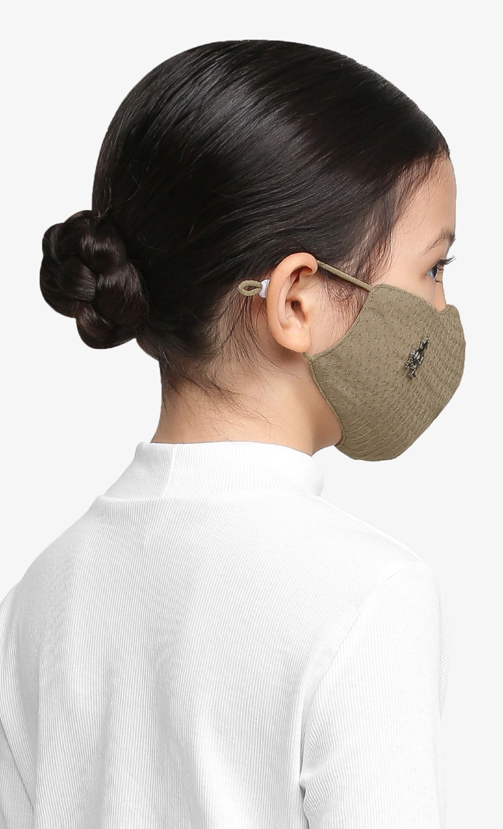 dUCkling Triple-Layered Dobbie Face Mask (Ear-loop) in Caramel image 2