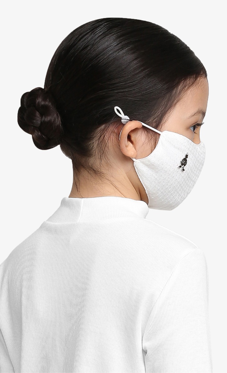 dUCkling Triple-Layered Dobbie Face Mask (Ear-loop) in Coconut image 2