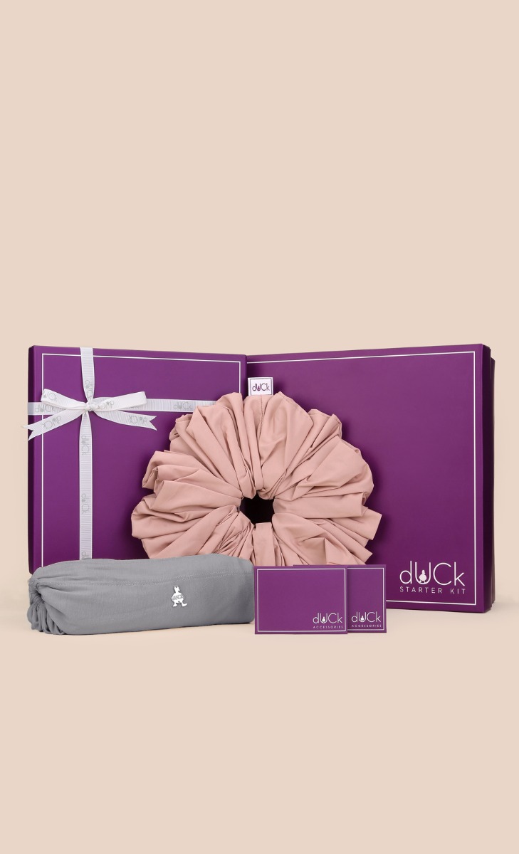 Starter Kit - Satin Silk Square Scarf with Nanotechnology in Lady Grey