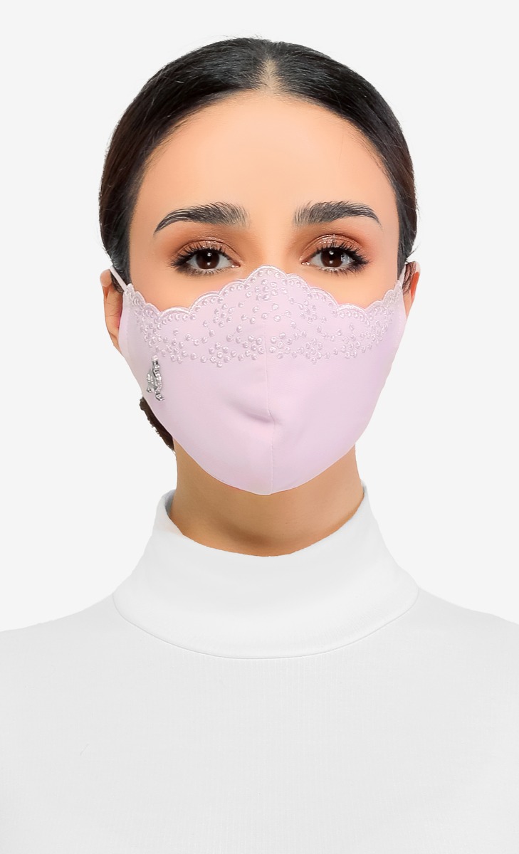 Frappe Dandelion Face Mask (Head-loop) in Rose Sugar image 2