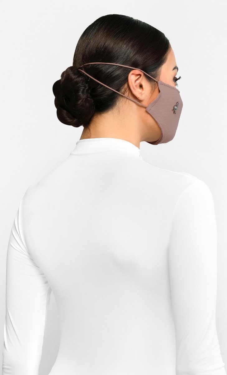 Textured Jersey Face Mask (Head-loop) with nanotechnology in Rose Tart image 2
