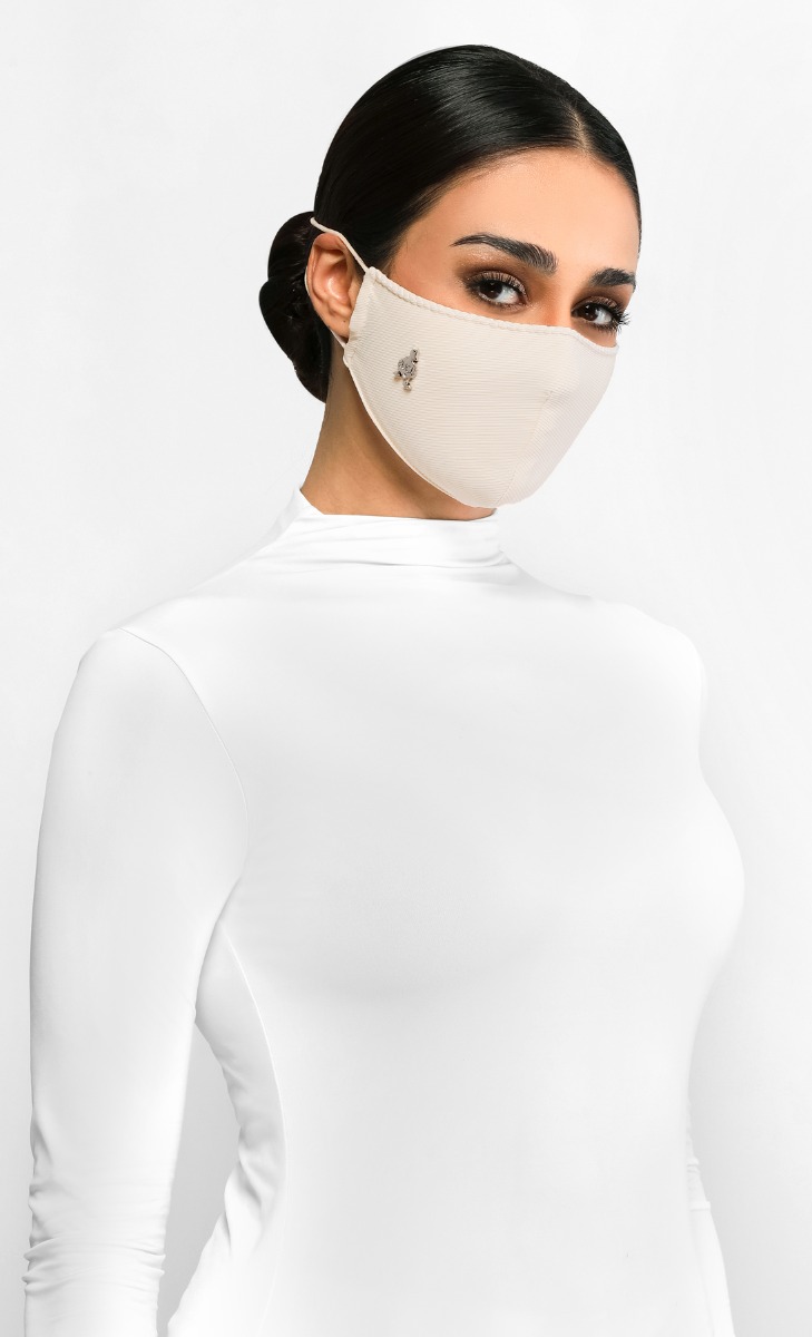 Textured Jersey Face Mask (Head-loop) with nanotechnology in Salted Popcorn