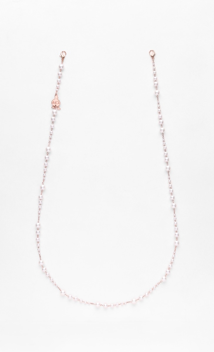Pearl Mask Chain - Rose Gold