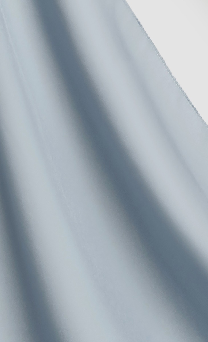 Matte Satin Silk Square Scarf with nanotechnology in Smoky image 2