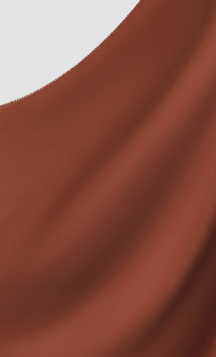 Matte Satin Silk Shawl with nanotechnology in Lobster image 2