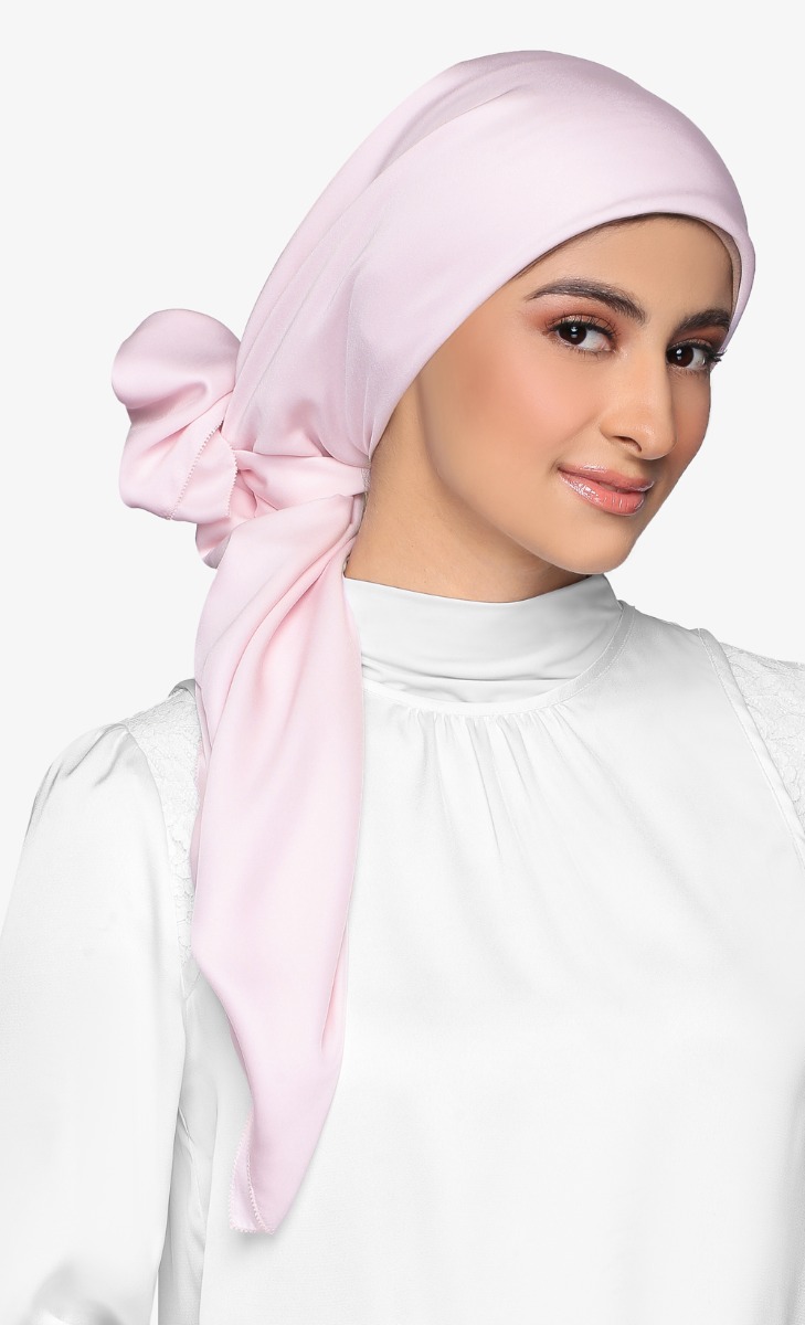 Matte Satin Silk Square Scarf with nanotechnology in New Romantic