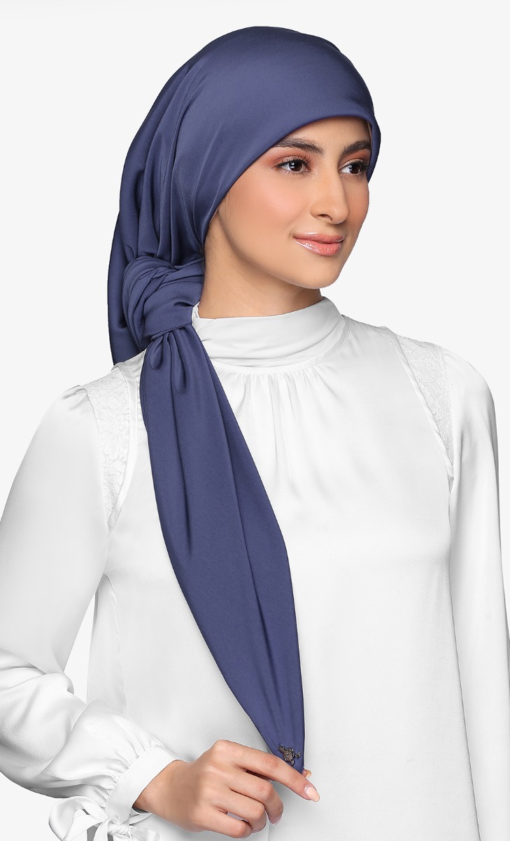 Matte Satin Silk Square Scarf with nanotechnology in Razzle