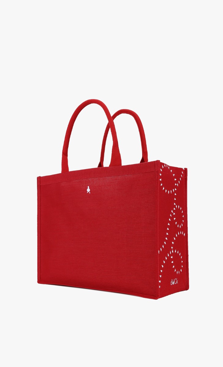 The dUCk Shopping Bag with pocket - Red image 2