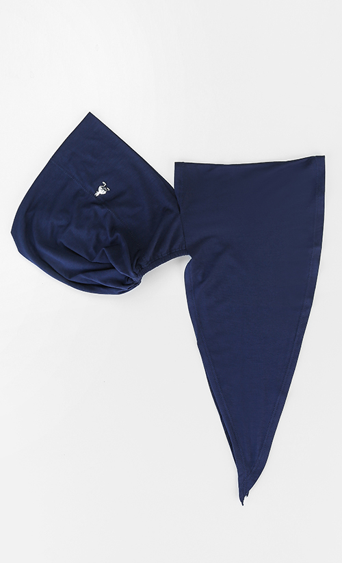 Inner Neck Tie with nanotechnology in Navy Blue image 2