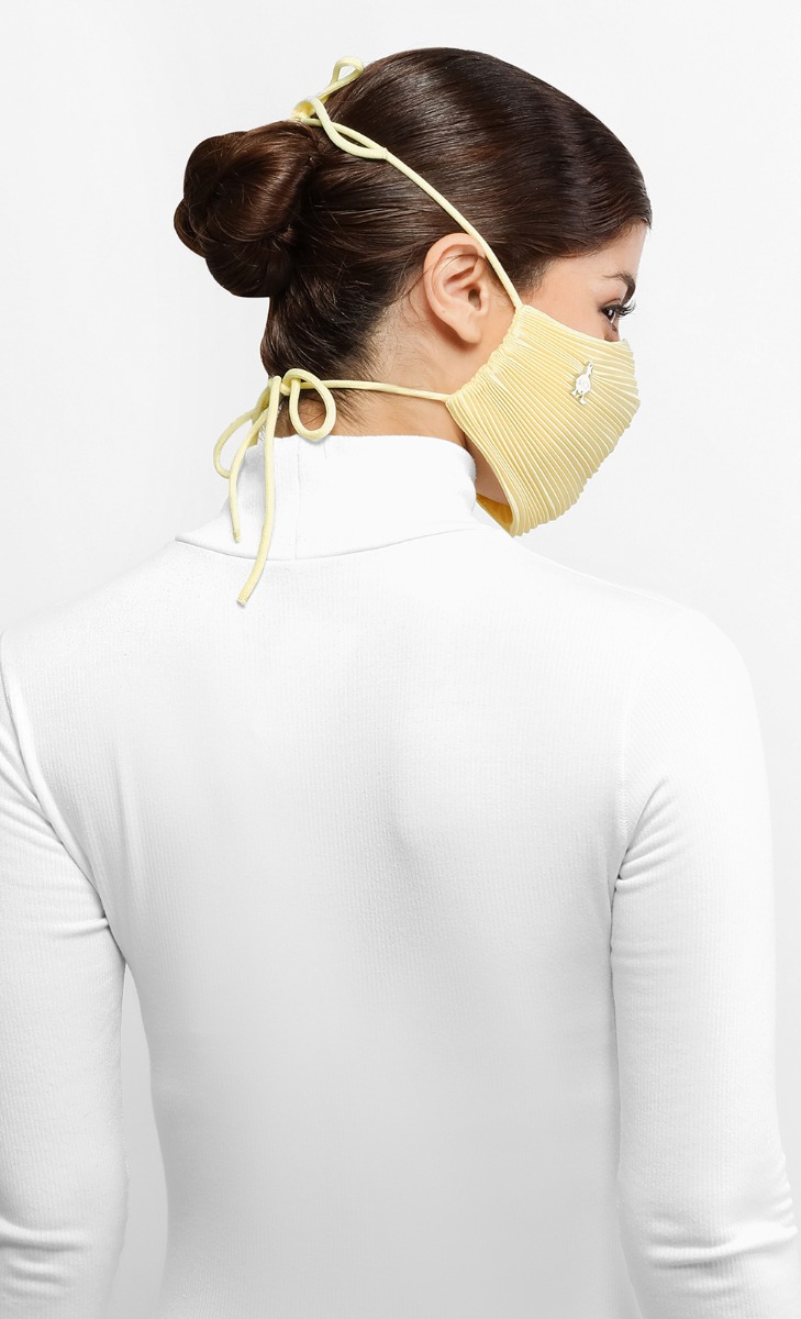 Pleats Face Mask (Tie-back) in Bright Eyes image 2