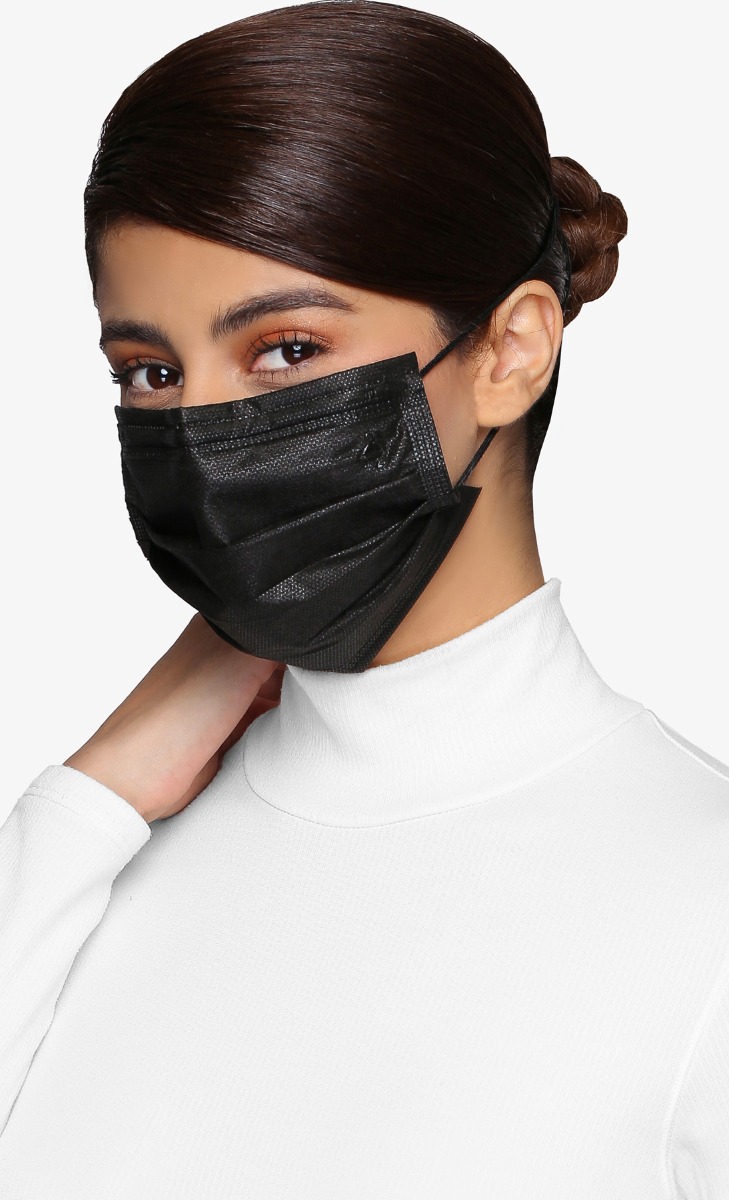 Mask Do It Disposable Face Mask (Head-loop) in Black Silhouette