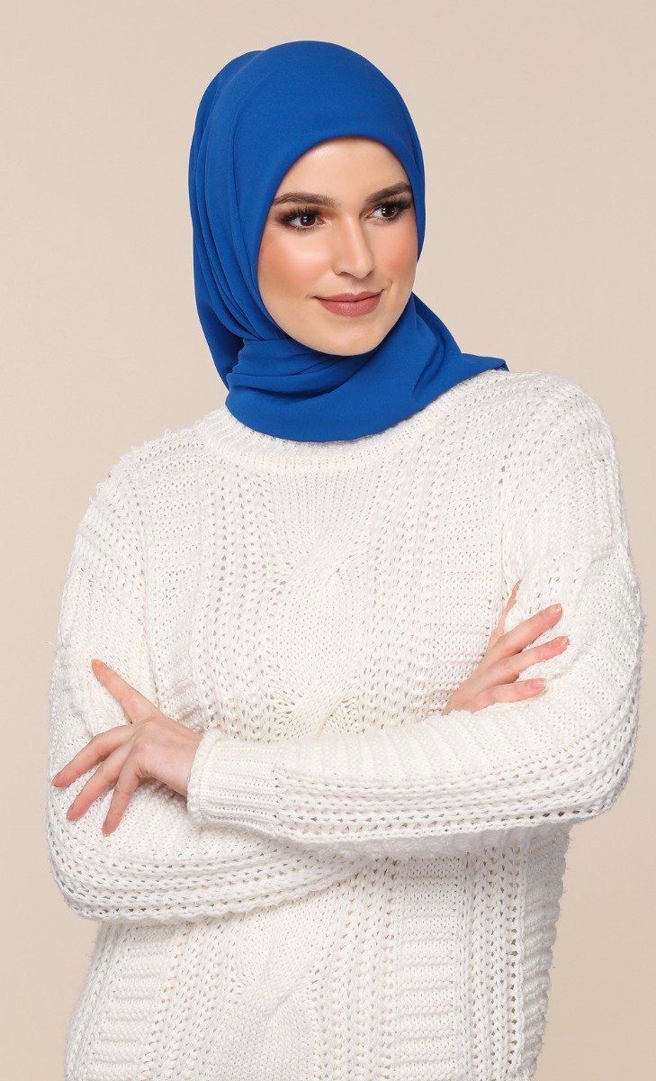 Chiffon Crepe Square Scarf with nanotechnology in Superstar