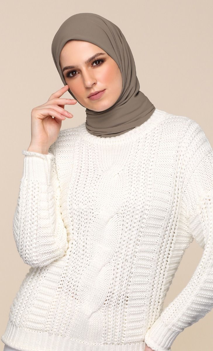 Starter Kit - Frappe Square Scarf with nanotechnology in Mocha image 2