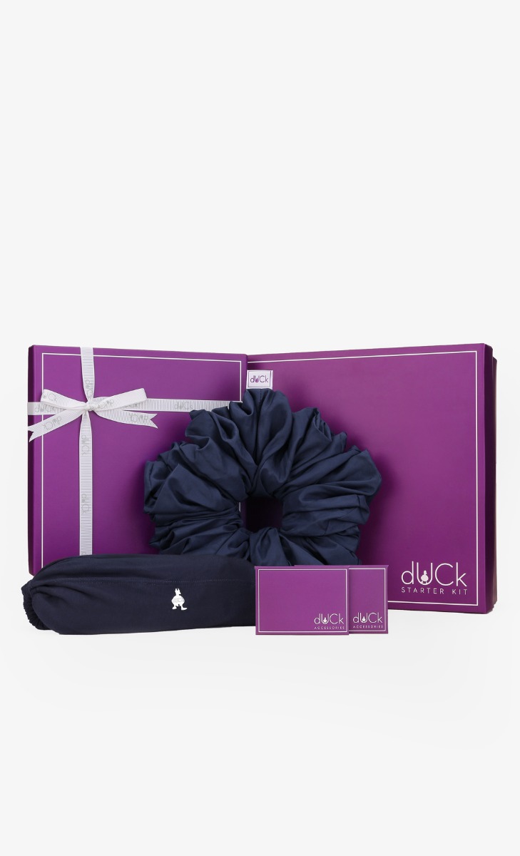 Starter Kit - Frappe Square Scarf with nanotechnology in Blueberry